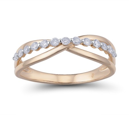 14KRW Ring Diamond (R304802DIA14KRW) - US 6.5