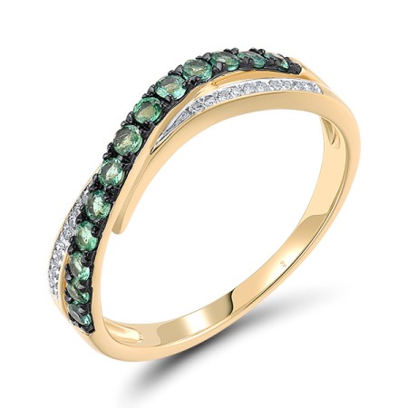 14KYWB Ring Diamond,Emerald (R304882EMR14KYWB)