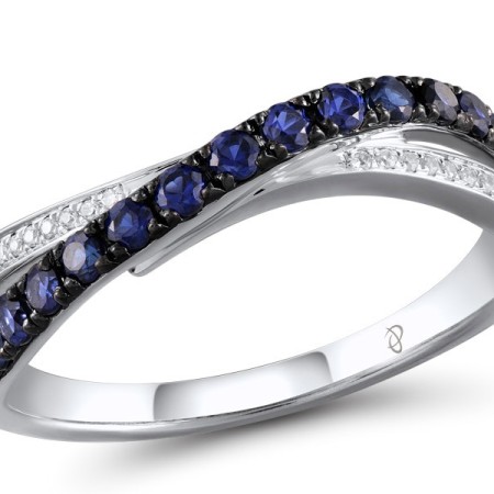 14KWB Ring Diamond,Blue Sapphire (R304882SAP14KWB)