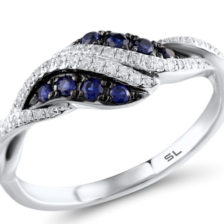 14KWB Ring Blue Sapphire,Diamond (R304954SAP14KWB)