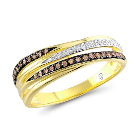 14KYWB Ring Brown Diamond,Diamond (R304990BRW14KYWB)