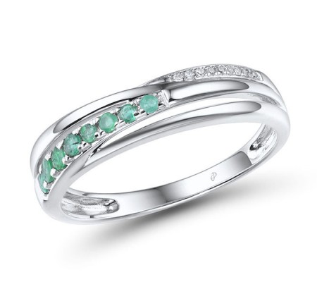 14KW Ring Diamond,Emerald (R305022AEMR14KW) - US 8
