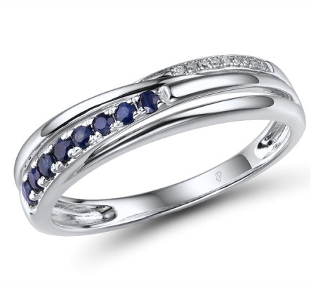 14KW Ring Blue Sapphire,Diamond (R305022ASAP14KW) - US 6