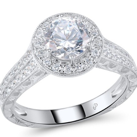14KW Ring Diamond,White Cubic Zirconia (R305132DIZ14KW)