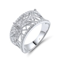 Sterling Silver Ring White Cubic Zirconia (R305331WCZSL925) - US 6