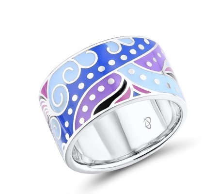 Sterling Silver Ring Enamel (R305418ENA2SL925)