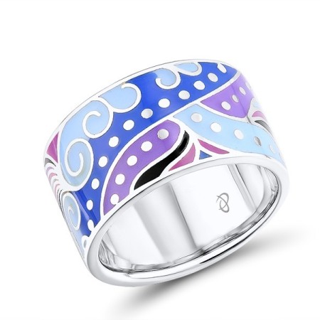 Sterling Silver Ring Enamel (R305418ENA2SL925)