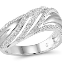 Sterling Silver Ring White Cubic Zirconia (R305507WCZSL925) - US 6