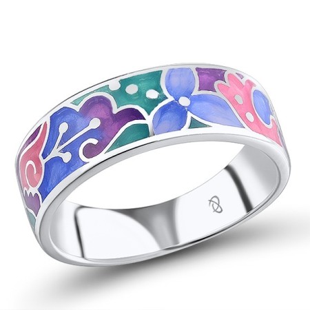Sterling Silver Ring Enamel (R305580ENA2SL925)
