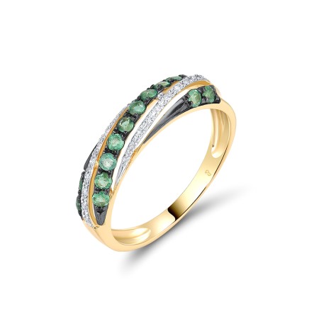 14KYWB Ring Diamond,Emerald (R305599EMR14KYWB)