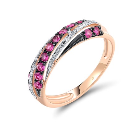 14KRWB  Ruby Ring  (R305599RUY14KRWB)