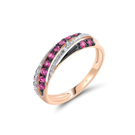 14KRWB  Ruby Ring  (R305599RUY14KRWB)