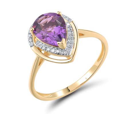 14KYW Ring Diamond,Amethyst (R305605AME14KYW)