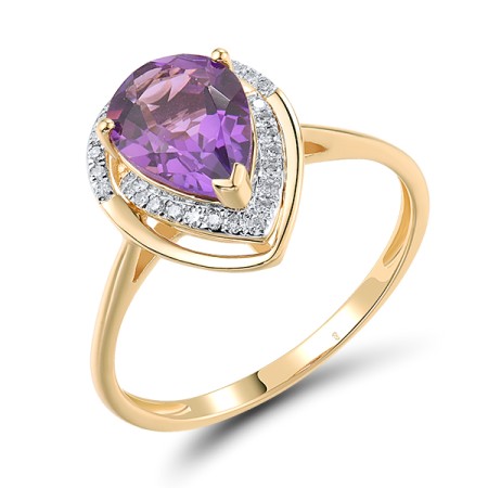 14KYW Ring Diamond,Amethyst (R305605AME14KYW)