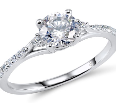 Sterling Silver Ring White Cubic Zirconia (R305654WCZSL925) - US 6