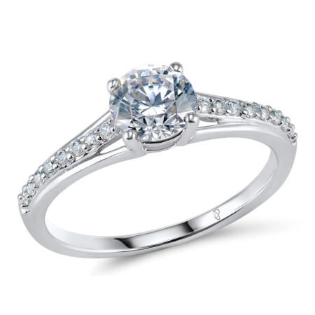 Sterling Silver Ring White Cubic Zirconia (R305667WCZSL925) - US 5.5