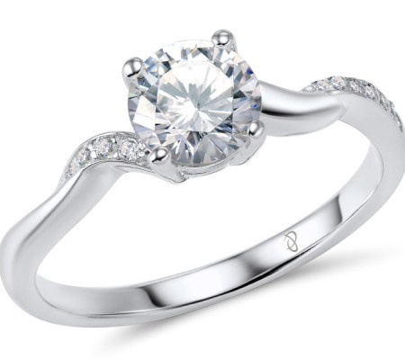 Sterling Silver Ring White Cubic Zirconia (R305674WCZSL925) - US 5