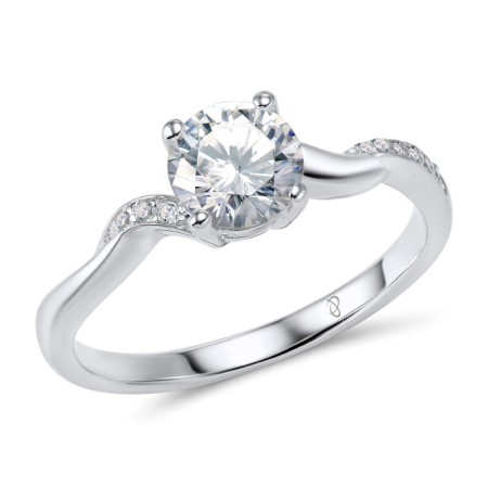 Sterling Silver Ring White Cubic Zirconia (R305674WCZSL925) - US 5