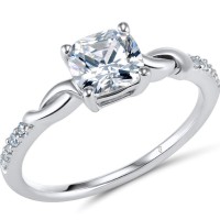 Sterling Silver Ring White Cubic Zirconia (R305675WCZSL925) - US 5.5