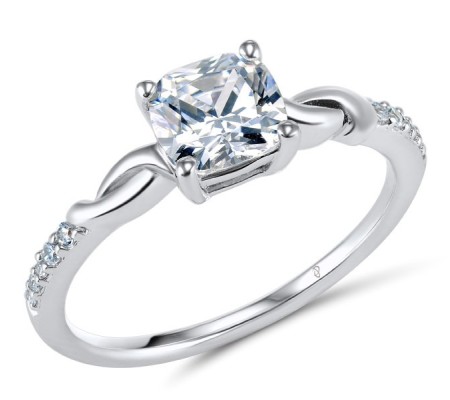 Sterling Silver Ring White Cubic Zirconia (R305675WCZSL925) - US 5.5