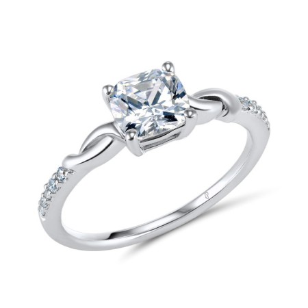 Sterling Silver Ring White Cubic Zirconia (R305675WCZSL925) - US 5.5