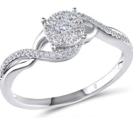 Sterling Silver Ring White Cubic Zirconia (R305679WCZSL925)