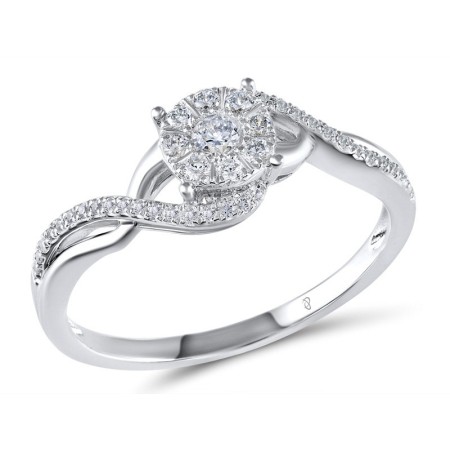 Sterling Silver Ring White Cubic Zirconia (R305679WCZSL925)