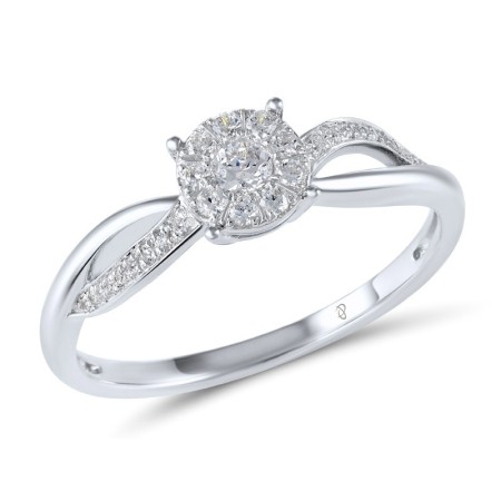 Sterling Silver Ring White Cubic Zirconia (R305706WCZSL925)