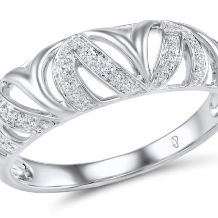 Sterling Silver Ring White Cubic Zirconia (R306130WCZSL925)