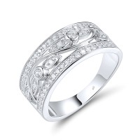 Sterling Silver Ring White Cubic Zirconia (R306268WCZSL925) - US 6