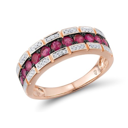 14KRWB Ring Diamond,Ruby (R306380RUY14KRWB) - US 6