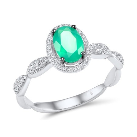 14KWB Ring Diamond,Emerald (R306407EMR14KWB) - US 7
