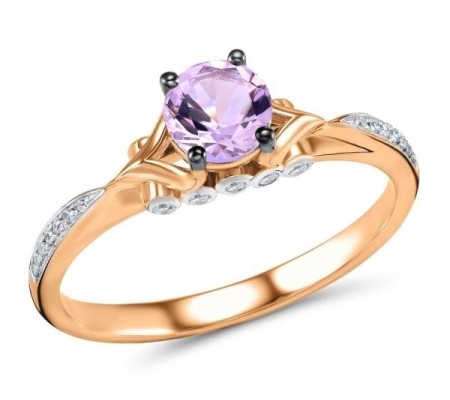 14KRWB Ring Amethyst,Diamond (R306418AME14KRWB)
