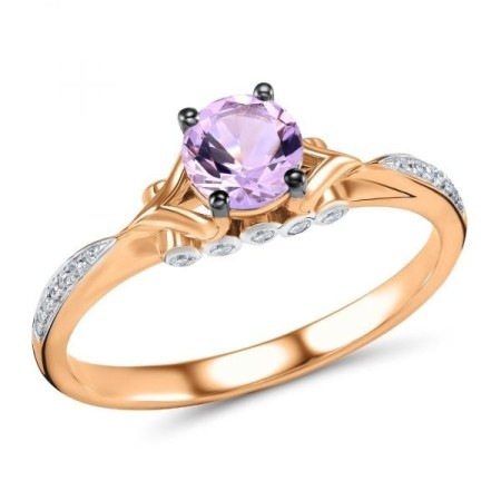 14KRWB Ring Amethyst,Diamond (R306418AME14KRWB)