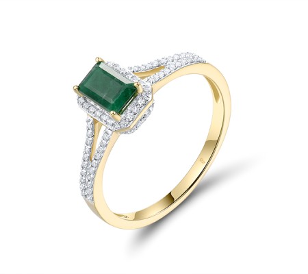 14KYW  Emerald Ring (R306433EMR14KYW)