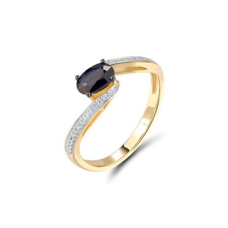 14KYWB Ring Blue Sapphire,Diamond (R306443SAP14KYWB)