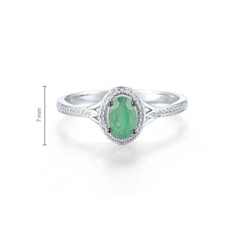 14KWB Ring Diamond,Emerald (R306445EMR14KWB) - US 6