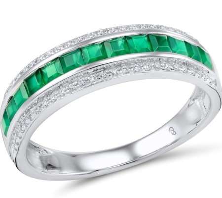 14KW Ring Diamond,Emerald (R306446EMR14KW) - US 8