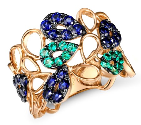 10KRWB Ring Created Sapphire,Created Emerald (R306563ACCE10KRWB) - US 7