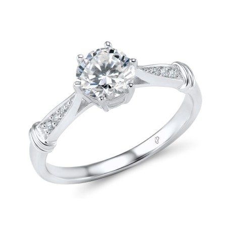 Sterling Silver Ring White Cubic Zirconia (R306597WCZSL925) - US 5.5