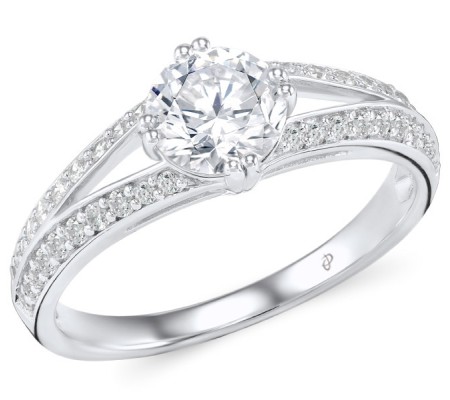 Sterling Silver Ring White Cubic Zirconia (R306601WCZSL925) - US 6