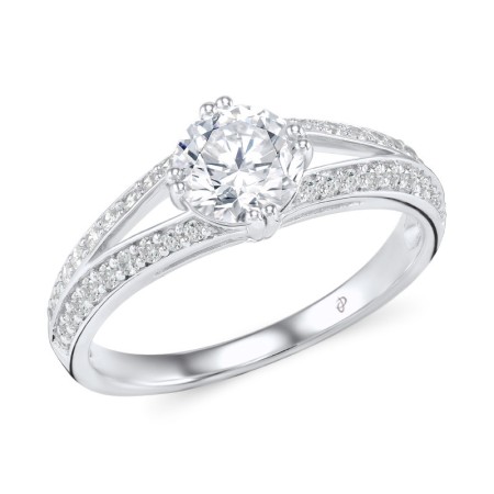 Sterling Silver Ring White Cubic Zirconia (R306601WCZSL925) - US 6