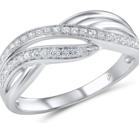 Sterling Silver Ring White Cubic Zirconia (R307053WCZSL925) - US 5