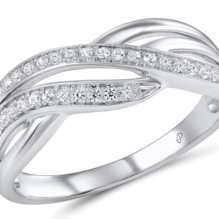 Sterling Silver Ring White Cubic Zirconia (R307053WCZSL925) - US 5