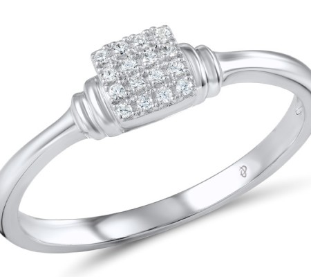 Sterling Silver Ring White Cubic Zirconia (R307091WCZSL925) - US 5