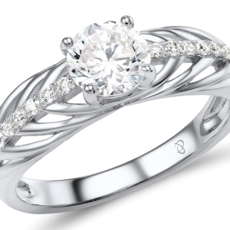 Sterling Silver Ring White Cubic Zirconia (R307313WCZSL925) - US 5.5