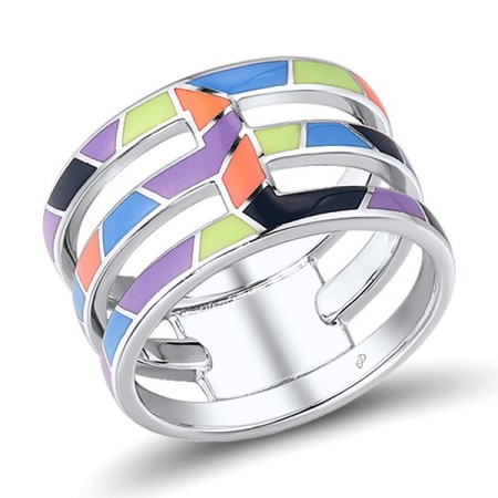 Sterling Silver Ring Enamel (R307482ENA1SL925)