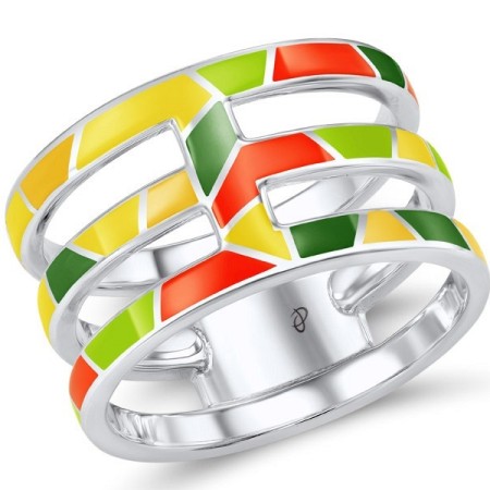 Sterling Silver Ring Enamel (R307482ENA3SL925)