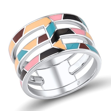 Sterling Silver Ring Enamel (R307482ENASL925)
