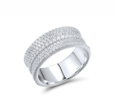 Sterling Silver Ring White Cubic Zirconia (R307693WCZSL925) - US 6